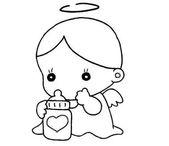 小天使简笔画儿童画怎么画带翅膀小天使简笔画教程画法简笔画网简笔画