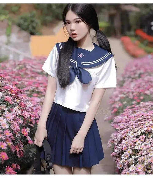 霏慕情趣内衣女日系二次元jk制服套装学校水手服樱花百褶短裙cos学院