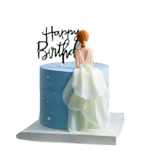 帝欧女神闺蜜高级翻糖人偶背影生日蛋糕小红抖音新鲜生日蛋糕