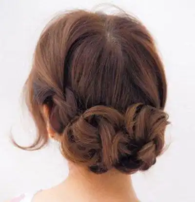 卷发如何盘发:短发盘发图2