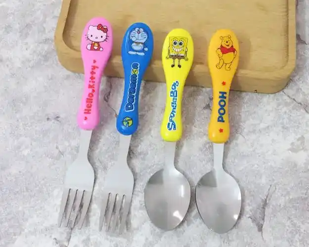 不锈钢叉子宝宝创意可爱水果儿童蛋糕甜品点心西餐勺