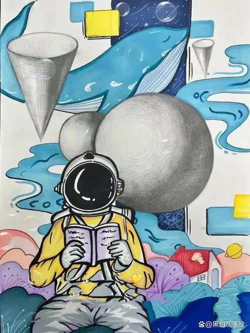 趣味创意素描作品