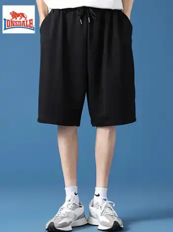 龙狮戴尔lonsdale短裤男2022夏季薄款冰丝宽松沙滩裤外传休闲棉质百搭