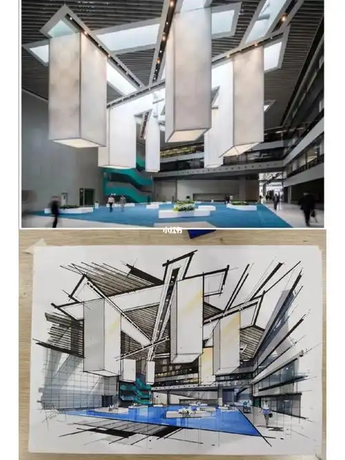 室内展厅设计手绘马克笔训练课稿