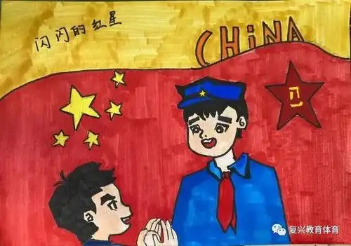 一张张手绘电影海报 ,是队员们再向经典红色电影致敬,向革命烈士致敬.