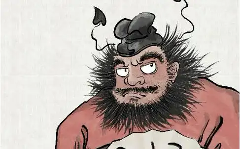 钟馗遛鬼图,临摹自画家钟瑜玲的作品,活泼可爱也不缺乏威武!