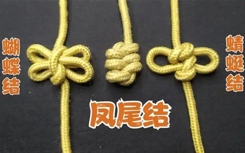 蜻蜓蝴蝶凤尾3种卫衣绳子打结方法好看有个性一看就会