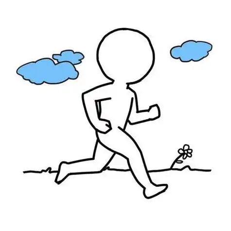 跑步图片简笔画 儿童跑步图片简笔画