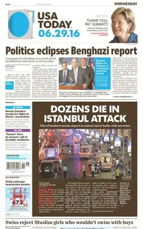 今日美国usatoday报纸