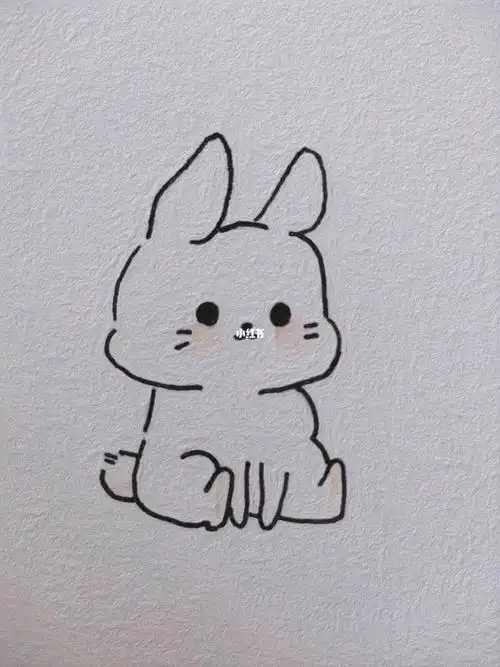 教你用4个步骤画一副可爱简单的兔兔a