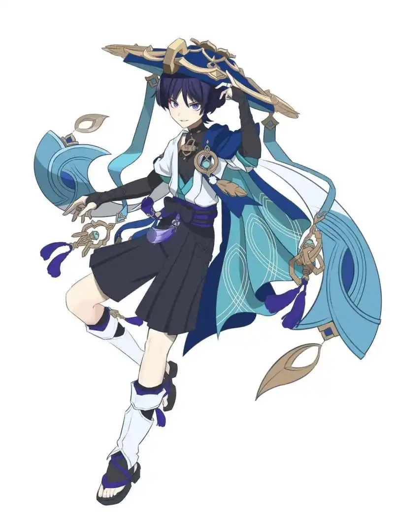 散兵线稿   找不到工作,画画也没心情了,焦虑的想死,原神玩到十多级了