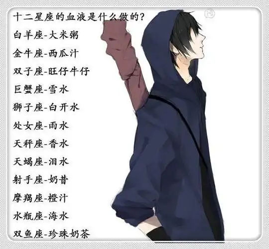 12星座的血液成分天秤是香水你的血液是什么构成的