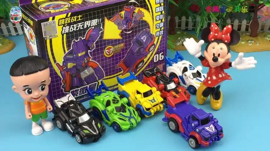 米奇妙妙屋试玩跳跃战士紫微星空翻变形玩具