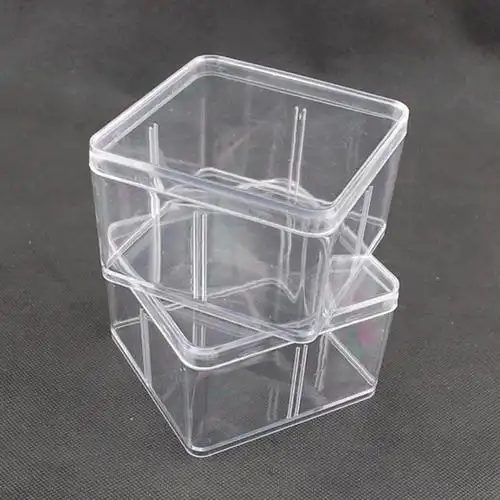 ps透明空格有盖塑料盒 样品展示盒 饰品盒 水钻盒 小号