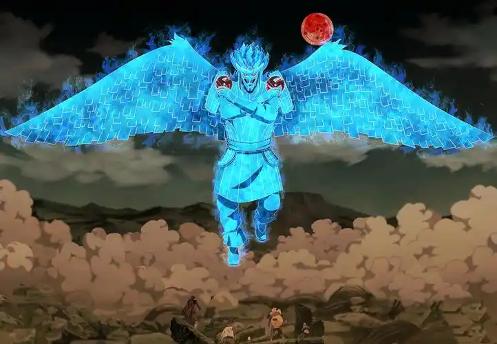 须佐能乎是从六道仙人继承了瞳力和精神力的长子大筒木因陀罗和他的后