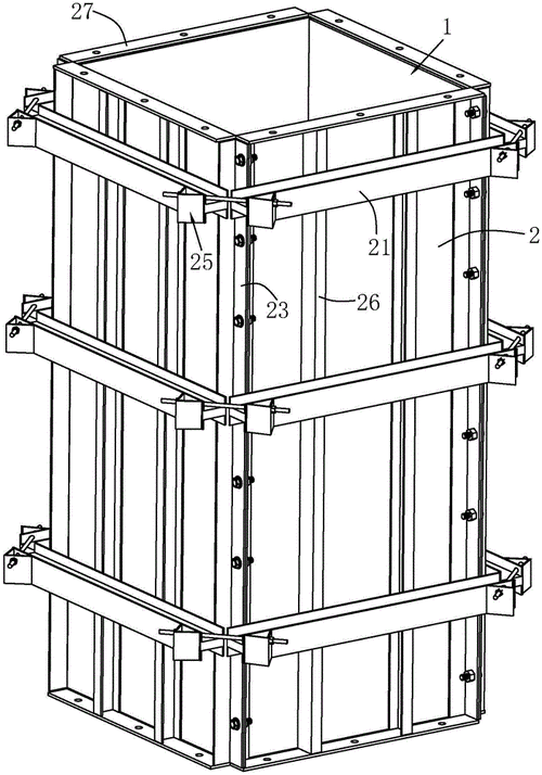 cn209620578u_一种用于地铁车站的立柱模板有效