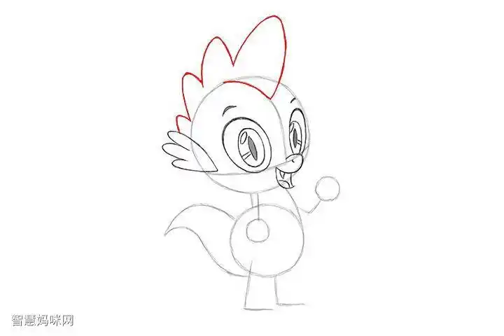 宝莉中的穗龙怎么画-图2小马宝莉中的穗龙怎么画-图1简笔画作品完成图