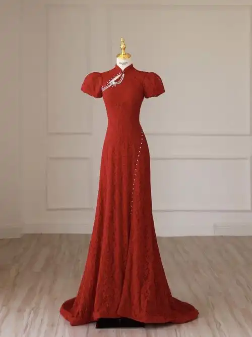 全网都在找的复古旗袍晚礼服