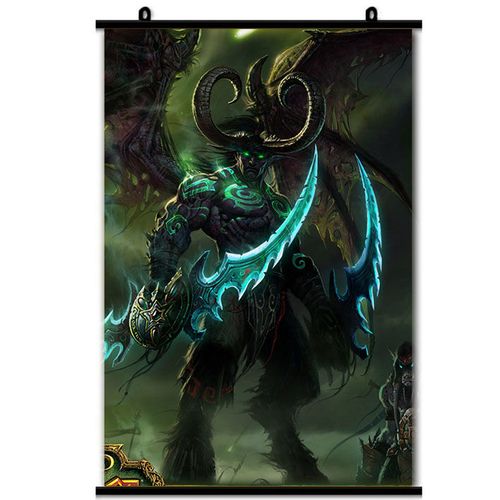 魔兽争霸 希尔瓦娜斯 伊利丹 阿尔萨斯  挂画壁画海报动漫周边