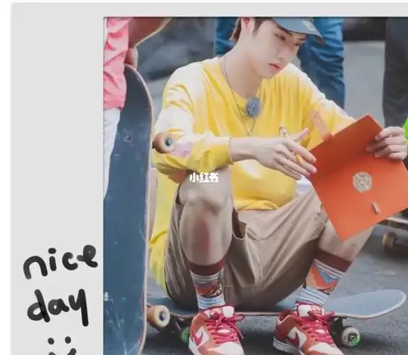 nikesbdunk棕色红勾王一博男神同款