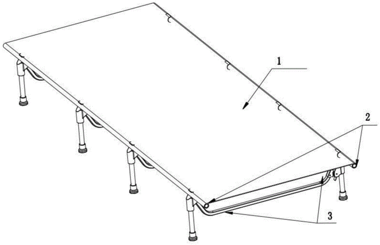背景技术:折叠床是一种利用关节原理设计,为方便和节省体积空间,通过