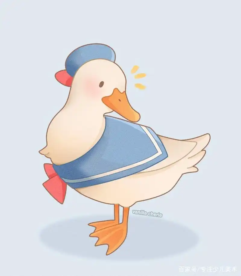 小鸭鸭主题插画作品,可爱的表情包