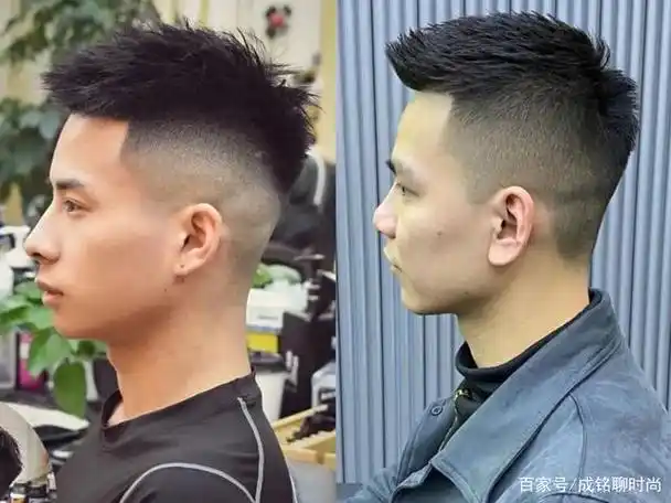 自然实用又利落,清爽干练又阳光帅气飞机头顶部的长度比前刺头和毛寸