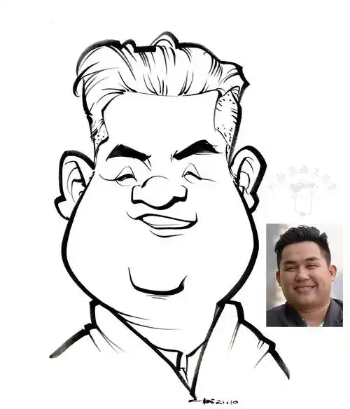 简笔肖像漫画似颜绘线稿