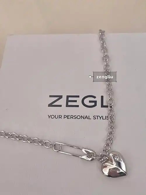 冷淡风girl初秋百搭项链73zegl爱心回形针