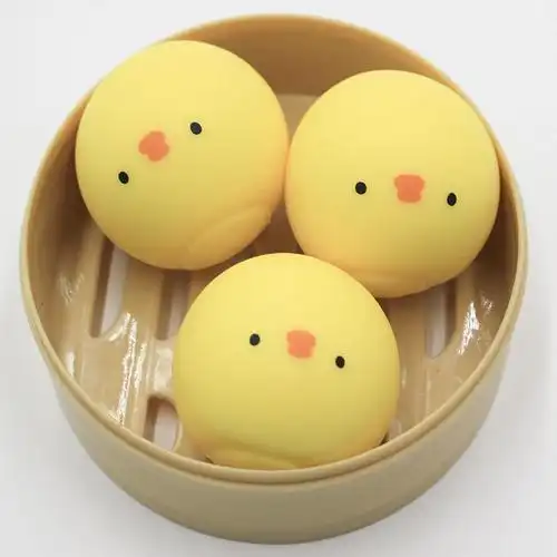 定制网红解压仿真包子小笼包粽子捏捏乐柔软可爱发泄女孩儿童玩具一笼