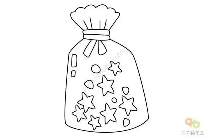 糖袋子简笔画