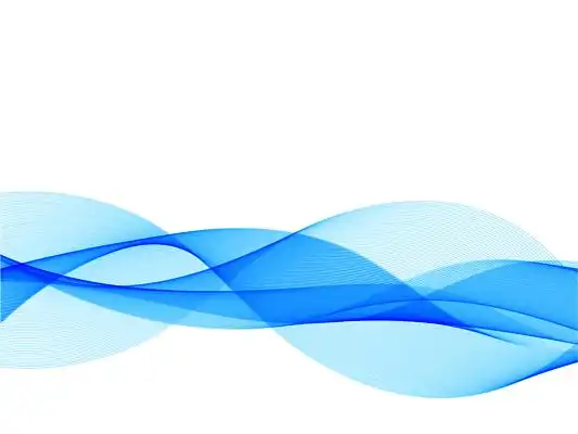 蓝色动感线条波浪线条png素材