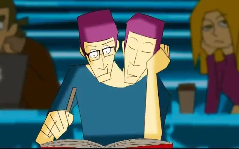 神奇男孩天生两个脑袋,一个喜欢学习,一个却喜欢画画,奇幻动画