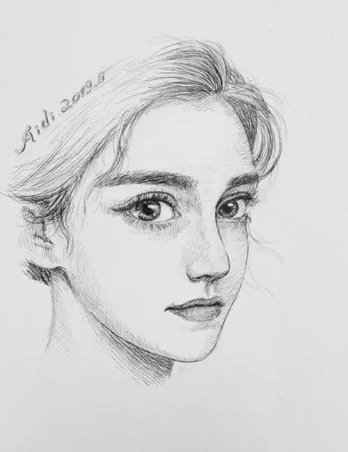 钢笔画人像精灵般的女孩绘画步骤