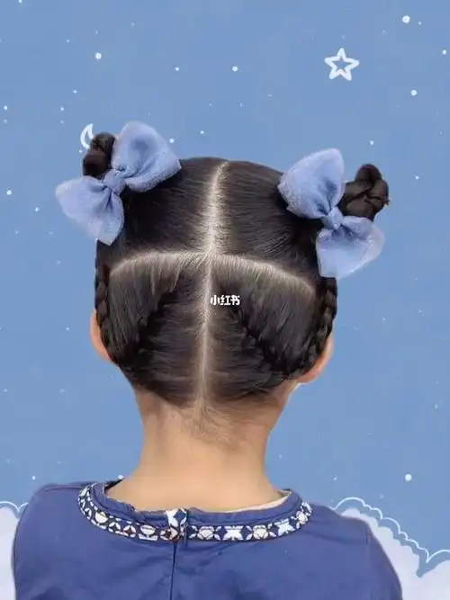 简单可爱双丸子头