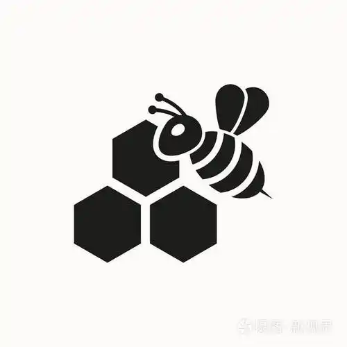 亲爱的矢量图标蜜蜂在蜂窝的一部分