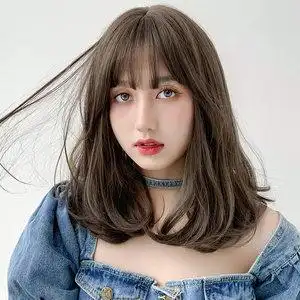 2021年时尚新款假发女中长发隐形自然甜美梨花卷个性全头套卷发