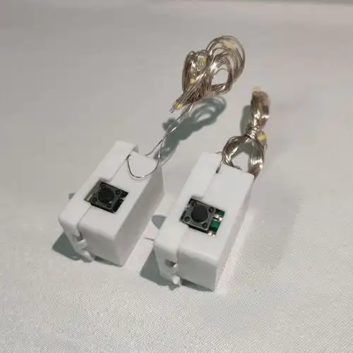 led小灯串暖光灯礼物鲜花装饰小灯串纽扣电池小灯光配饰用品批发