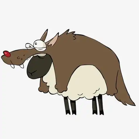 披着狼皮的羊搞笑图片 - 蜡笔小新卡通头像!