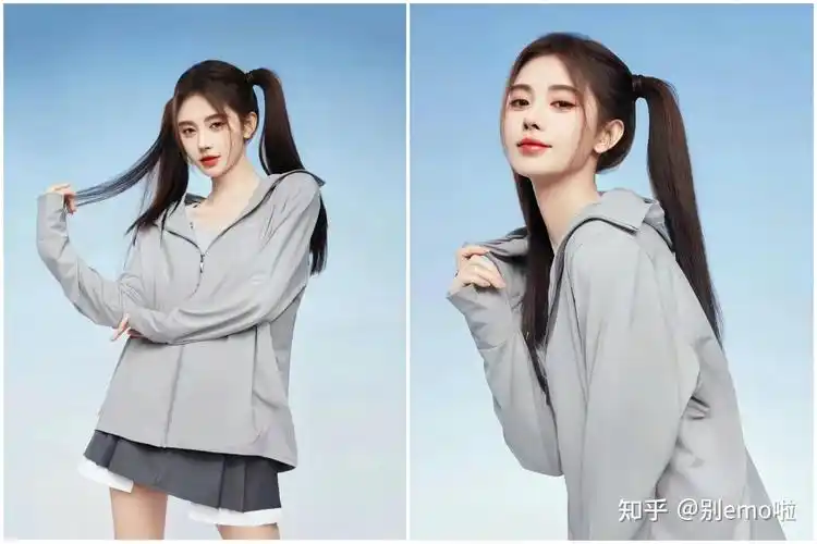 最近不是升温了嘛,每天打伞好麻烦,我就想买一件防晒衣,看到鞠婧祎