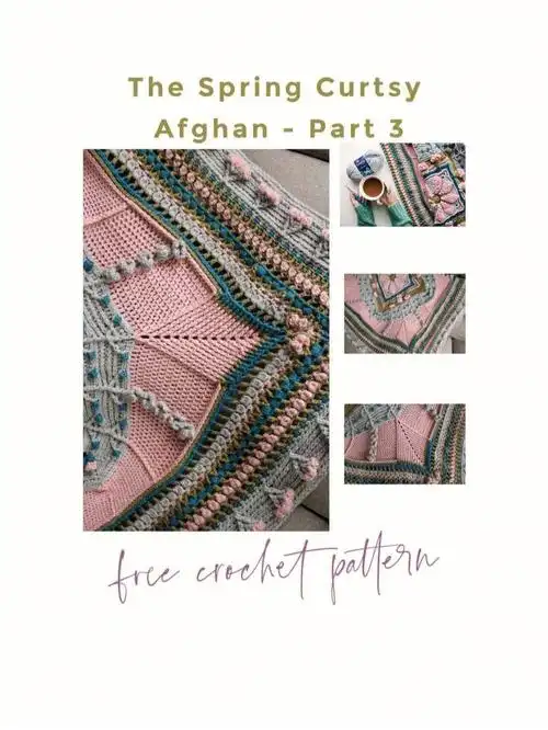 钩针图解春之献礼毯p34springcurtsy