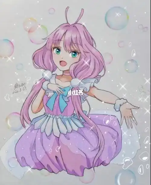 原创同人童年动画角色拟人小美美