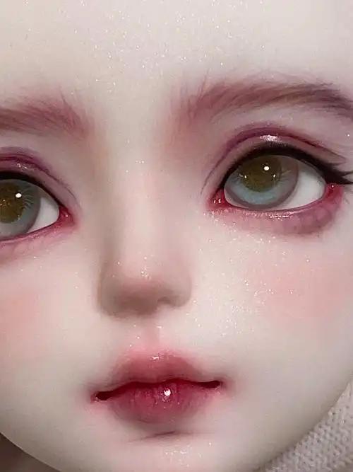 bjd真人风娃娃妆面