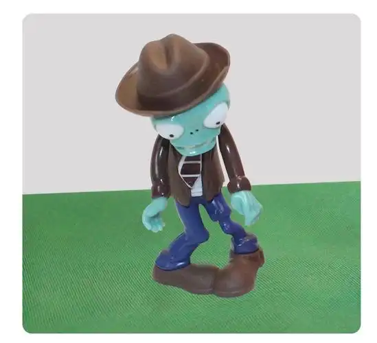 软胶植物大战僵尸儿童玩具可发射软弹仿真牛仔僵尸人偶 变形蛋