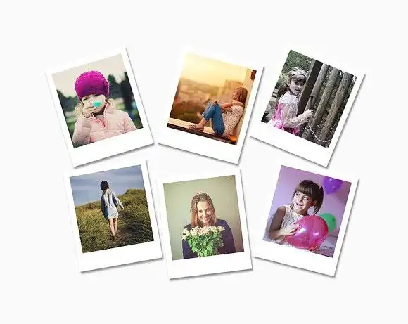 宝丽来照片拼贴排版psd分层模板-窝窝素材站