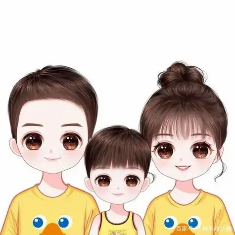 三口之家可爱头像