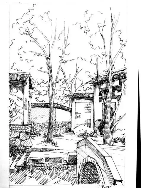 速写风景建筑钢笔风景速写的魅力,临摹好素材,网友直呼收藏!