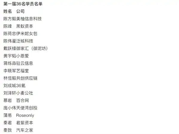 湖畔大学第三届开学典礼名单都有谁湖畔大学2017第三期学员名单全记录