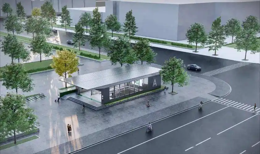 成都地铁邀你提意见地铁站出入口su模型带效果图地铁人行地下通道入口