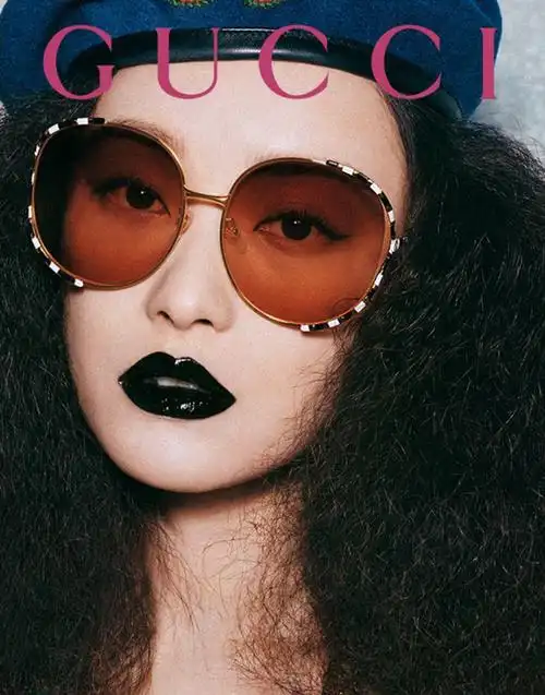 同款】gucci/古驰gg0595s倪妮海报款同款太阳镜时尚复古圆框墨镜眼镜